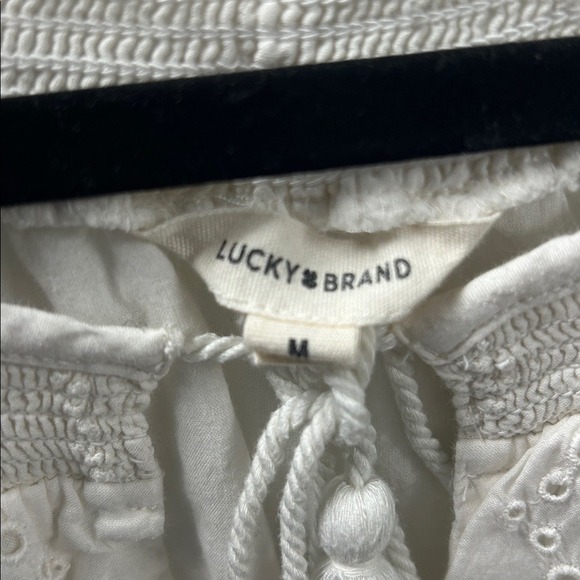 Lucky Brand Women's Embroidered Short Sleeve Blouse - Medium - Picture 2 of 2